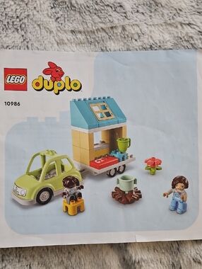 Lego Duplo Green Car and Blue-Top Camper Set